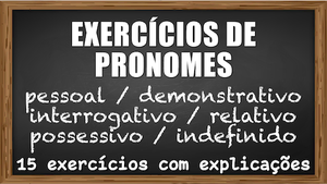 Exercícios de Pronomes - I